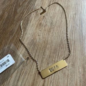 14k Gold Plate Boss Necklace